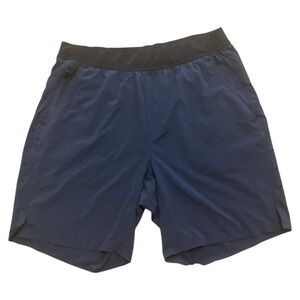 Ten Thousand Interval Shorts Size Large 7" Blue Performance Unlined Gym Running
